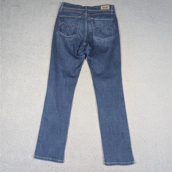 Levis Skinny Jeans Womens Size 8 Boot Mid Rise Dark Wash Blue Denim 27x27 - Picture 8 of 8